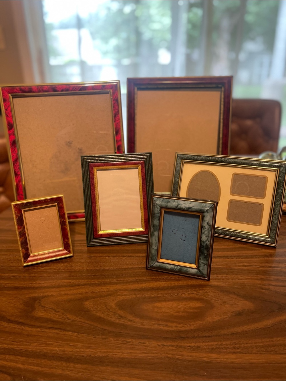 Vtg 80s Mixed Picture Frame Set - Assorted Colors gallery wall